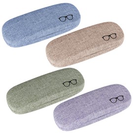 Pack of 4 Glasses Case Hard Case Glasses Case Hard Case Box Portable Glasses Case Sunglasses Case Hard Glasses Case for Women Men Glasses Sunglasses 4 Colours, multicoloured