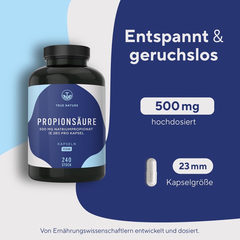 True Nature Propionic Acid - High Dose - 500 mg/day