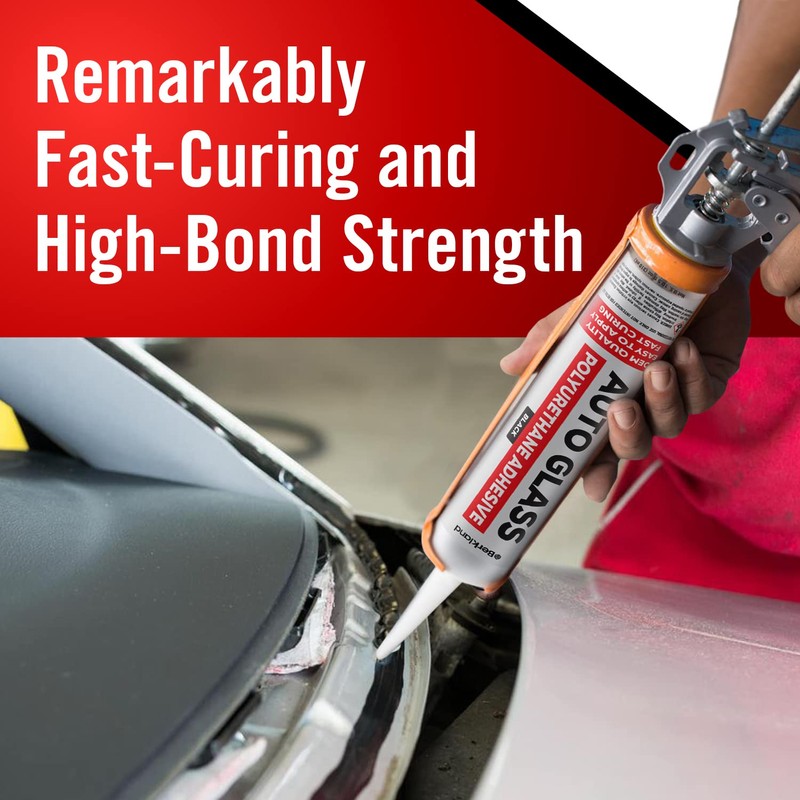 [2 Pack] Polyurethane Windshield Adhesive with Fast Curing Formula -