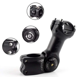 Wake Bike Stem Adjustable for Mountain Bikes, Mountain Bikes, MTB and BMX, 0-60 Degrees Adjustable, Stem for Bicycles, Road Bikes, MTB, BMX, Cycling, 25.4 x 90 mm