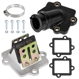 Membrane Block with Intake Manifold and Gaskets Set, Intake Manifold Seal Membrane Block, Intake Manifold Set, Membrane Block, Compatible Yamaha Aerox for Yamaha Jog 50cc 2-Stroke Scooter Moped