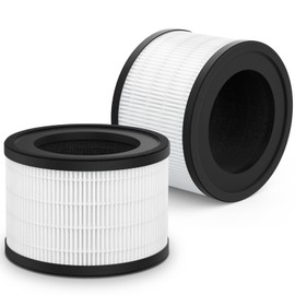 Harebery 2 Pack Maf-02 H13 Air Filter Replacement, Compatible with Miko IBUKI M Purifier MAF-02, 3-Stage Filtration with Pre-filter, HEPA, and Activated Carbon