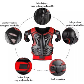 StarknightMT Motorcycle Waistcoat Armor Kids Motocross Dirt Bike Chest Spine Knee Elbow Pad