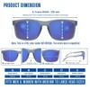proSPORT Sunglass Readers +1.25 Gray Frame Full Lens Blue Mirror