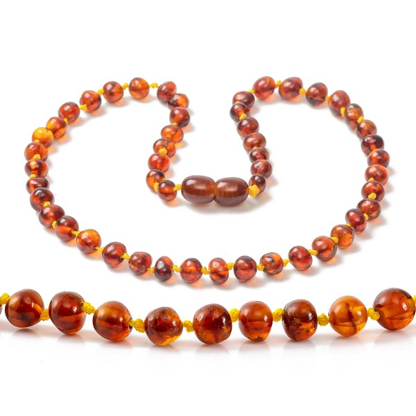 Baltic Amber Necklace Sizes 33cm - Cognac - Handmade Polished