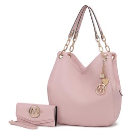 MKF Collection Hobo Bag for Women & Wristlet Wallet, Vegan Leather Shoulder Bag Handbag Purse by Mia K.