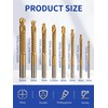 Rocaris 8 Pack Titanium Coated HSS Twist Drill Bits, 3-10mm