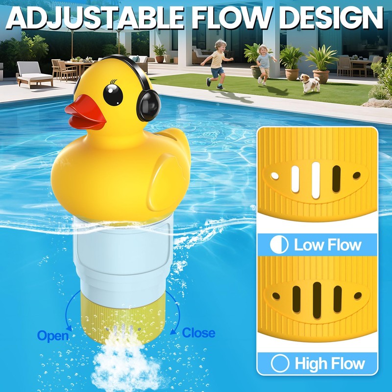 KingSom 2025 Upgraded Pool Chlorine Floater, Duck chlorine Floaters with