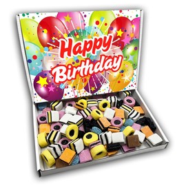 Liquorice Allsorts Gift Box Hamper Birthday Present (BIRTHDAY MULTI COLOURED)