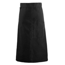 Long Waist Kitchen Half Apron Waterproof, Waist Apron With Large Pockets, Half-Length Long Waist Apron Catering Chefs Waiters Uniform, Half Apron for Chef Barista Mixologist Florist, 70x70cm (Black)