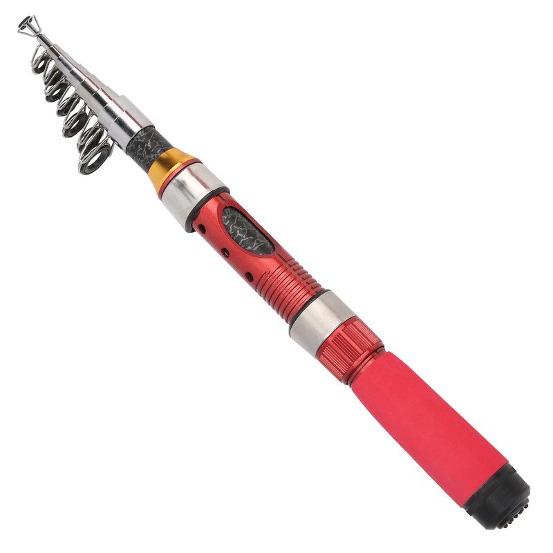 1.9m Portable Rotary Fishing Pole Outdoor Fiberglass Telescopic Casting Fishing