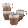 Stone lain Vince Rustic Stoneware Mug Set, 4 Count, Brown