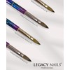 Legacy Nails Professional Multicolor Kolinsky Nail Brush #8 - Perfect