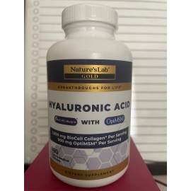 Biocell Nature's Lab Hyaluronic Acid with BioCell Collagen, 180 Capsules, Joint Support