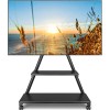Rfiver Rolling TV Stand on Wheels with Mount with Storage