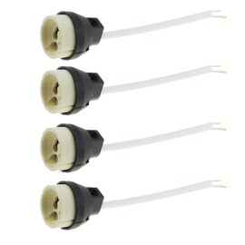 MTQY 4PCS GU10 Ceramic Socket Lamp Holder 15cm Long Wire Bulb Holder Bulb Accessories for GU10 Spotlight Bulb