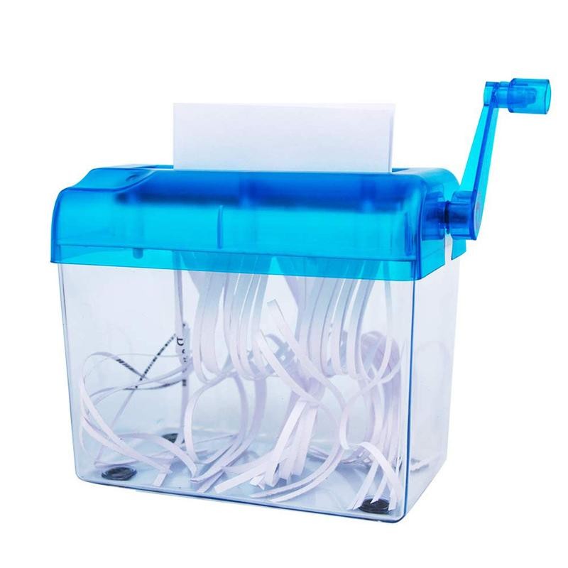 Mini Manual Shredder - Office Portable Hand Paper Cutter for