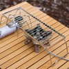 Folding Camping Grate Made of Stainless Steel with Adjustable Height,