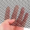 AggAuto Universal 40"x13" Car Grill Mesh - 100x33cm Aluminum Alloy