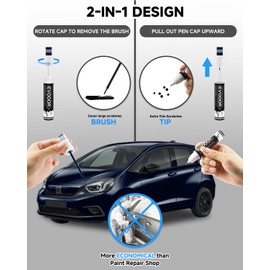 EVOOOR Canyon River Blue Metallic(B-604M) Touch Up Paint Compatible with Honda Exact Match 2 in 1 Touch up Paint for Chips and Nicks Repair with 2pcs Disposable Ultra-fine Applicator