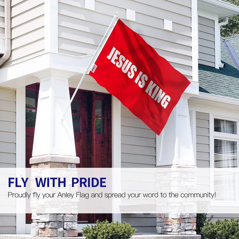 Anley Fly Breeze 3x5 Foot Jesus is King Flag -