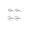 Elli Women's Stud Earrings Set of 2 with Crystals in