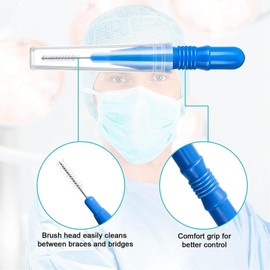 100 Stück Interdentalbürste, Zahnzwischenraumbürsten 4 Farbes, Interdentalreiniger Wiederverwendbar,Zahnbürste Zwischenräume zur Reinigung Schmaler Interdentalzähne