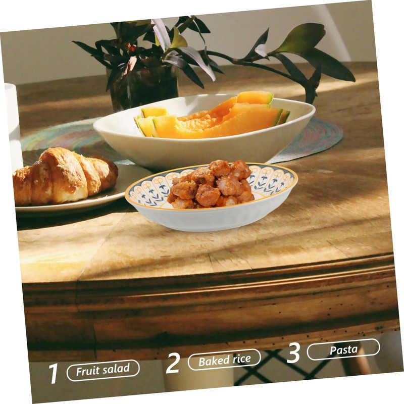 Mikinona Ceramic Pie Dish Oven Safe Platter Charcuterie Plate Round