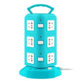 Power Strip Tower Type Multifunctional Socket Outlet Overload Protection Portable Power Socket with USB Port 220V 10A