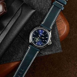 WOCCI Business Style Correa de reloj de piel, hebilla de acero inoxidable, 18 mm 20 mm 22 mm 24 mm