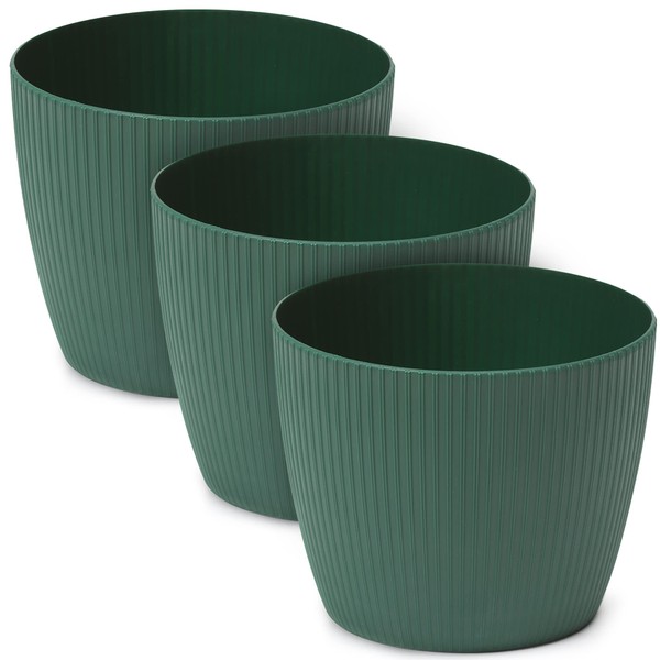 TULMERO Matte Flower Pot, Plastic Planter, Decorative Pot for Large