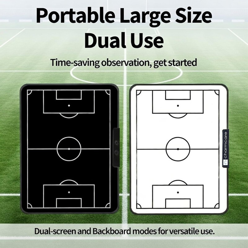 16“Double Side LCD Coaching Board Football Tactics Board
