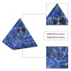 KYEYGWO Lapis Lazuli Crystal Pyramid Stone with Carved Copper Angel