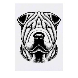 'Chinese Shar-Pei' Temporary Tattoo - Water Resistant, Skin-Safe, Non-Toxic Transfer (TO00075723)