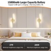 Battery Operated Wall Sconce Set of 2, Gold USB Rechargeable
