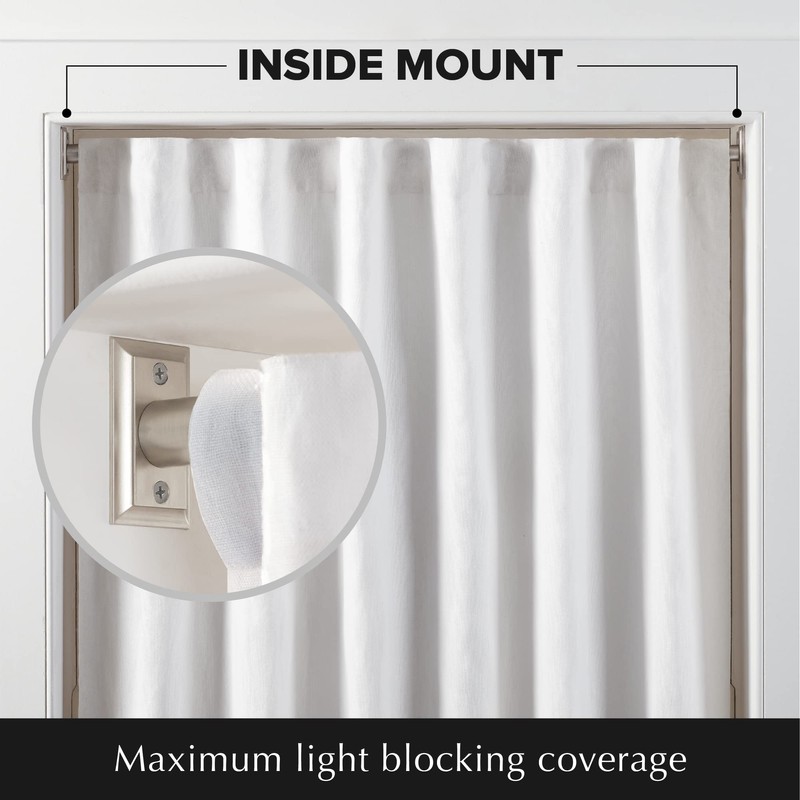 MODE Room Darkening Collection 1” Diameter Blackout Curtain Rod Set