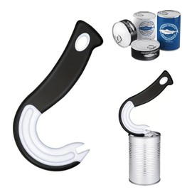 CALLYSONIC Can Opener, Can Opener, Test Winner, J Shaped Kitchen Aid, Canning Opener, Ring Pull Glass Opener, Portable Jar Opener, Hook Can Opener, Easy to Open for Cans with Locking Rings