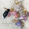 DIVA Rose Women's Bag Charm Bear Stone Key Ring Cute