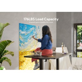 Claiks Electric Standing Desk, Adjustable Height Stand up Desk, 40x24 Inches Sit Stand Home Office Desk with Splice Board, Black Frame/Black Top