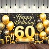 BlissYard Happy 60th Birthday Banner 71x43 Inch 60th Birthday Decorations