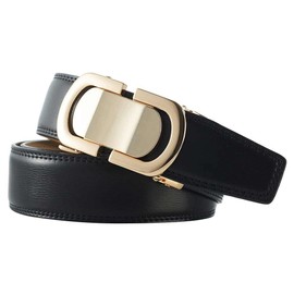 Designer Belts for Men, Leather Ratchet Dess Belt, Cut to Fit 32" to 45" Waist