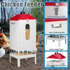 PAUQRWIE 70-80lbs Large Automatic Chicken Feeder with 16 Feeding Ports