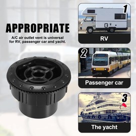 X AUTOHAUX 4Pcs Rotating AC Air Conditioning Outlet Vent Ceiling Fits for RV Bus Boat Yacht Caravan 70mm 60mm 46mm