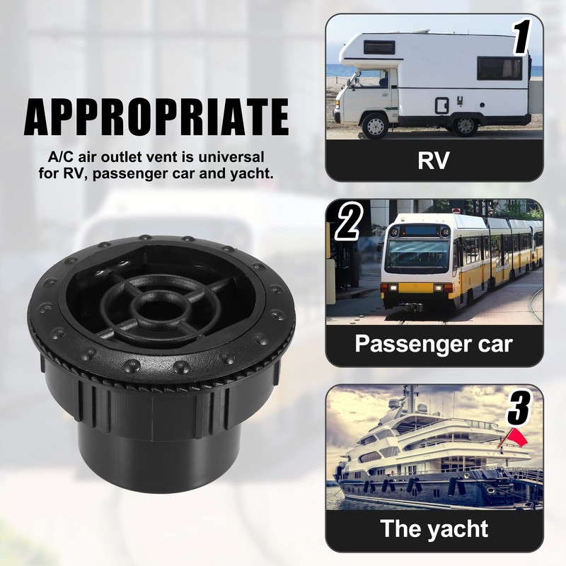 X AUTOHAUX 4Pcs Rotating AC Air Conditioning Outlet Vent Ceiling
