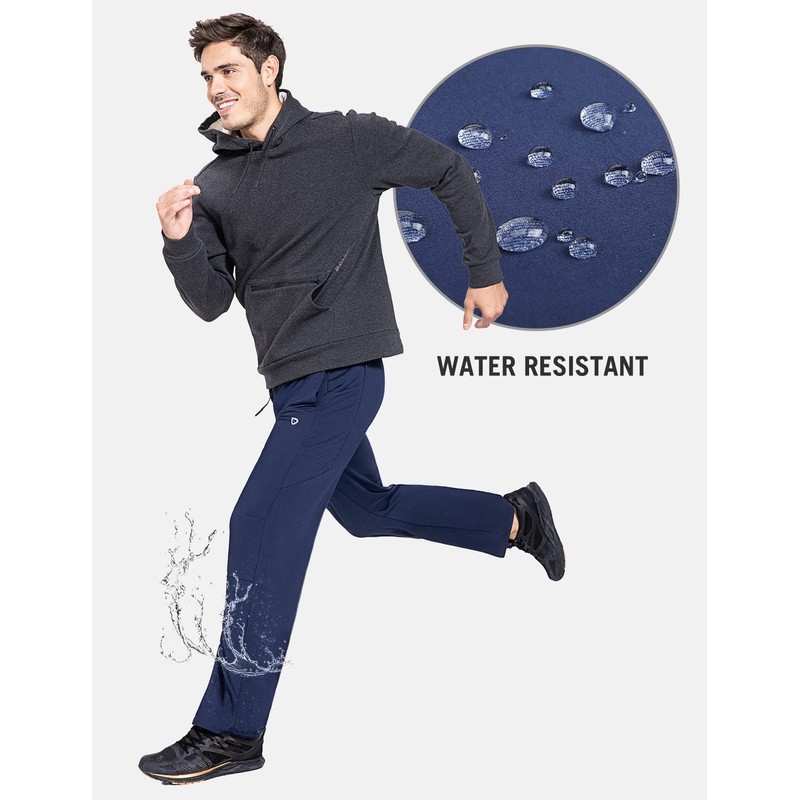 BALEAF Men's Fleece Lined Pants Winter Athletic Workout Hiking Track