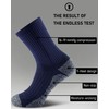 SITOISBE Cushioned Compression Unisex Mid-crew Socks 4-Pack, X-Large, Black Gray