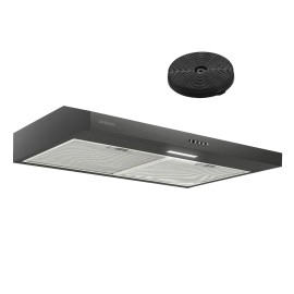 3 Speed Under Cabinet Range Hood Stainless Steel Vent for Kitchen Cooking 230 CFM 3 Speed Cooker HoodWidth: black 30-inch