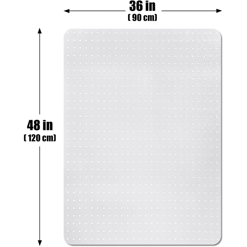 SHAREWIN Chair Mat for Carpeted Floor,48''×36'' PVC Carpet Protector for