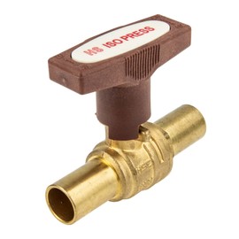 HS ISOPRESS Heating Ball Valve with Diameter 22 mm Press-Clamp Connection, ISO-T Handle, MS Blank
