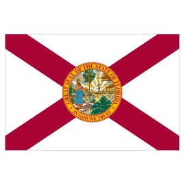 Florida State Flag Sticker 5x3.5 Inch Bumper Laptop Decal